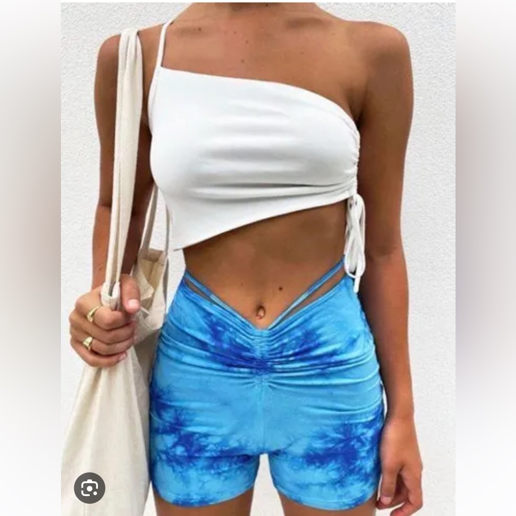 I.Am.Gia Halo Blue Tie Dye Shorts Nwt Xxs